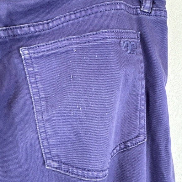 Tory‎ Burch Purple Jeans Women 29 Crop Alexa Cropped Preppy - Picture 8 of 15